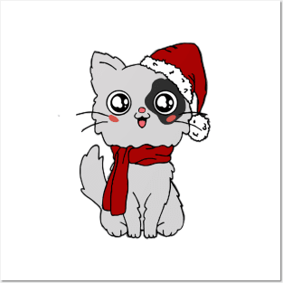 Kitten ready for christmas Posters and Art